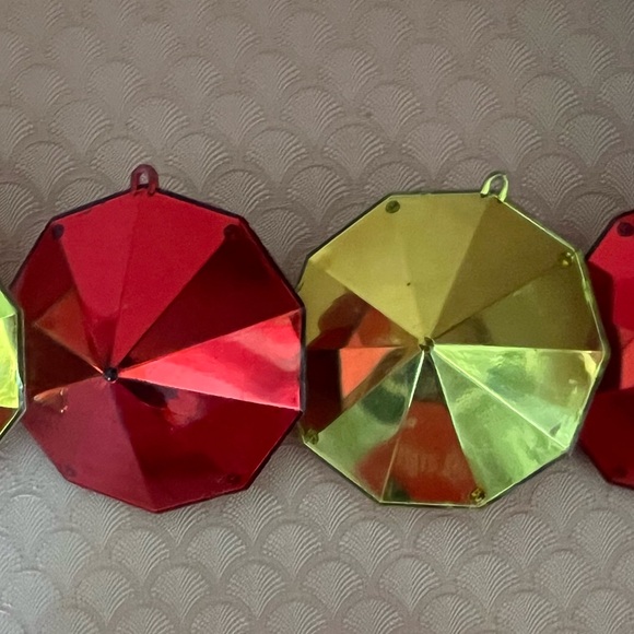 Vintage Jewelbrite Four Angel Mirrored Diorama Plastic Christmas Ornaments USA - Picture 14 of 14